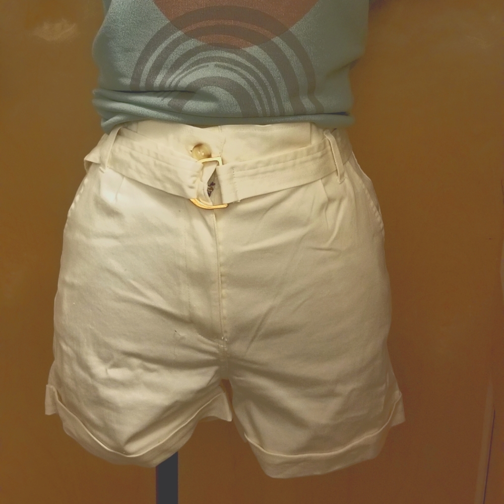 Cargo Belted Short Cream